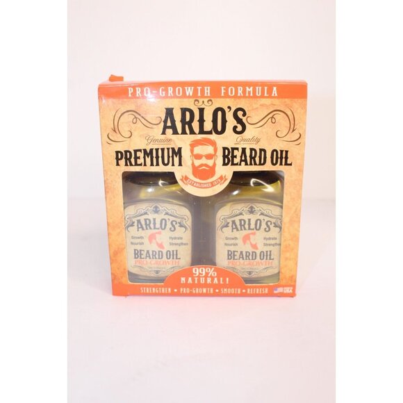 Arlo's Premium Beard Oil Pro-Growth Hydration Growth Contains 2 2.5 fl oz NEW - Picture 1 of 8